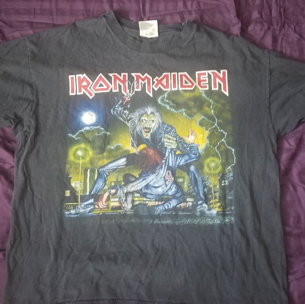 Vintage Iron Maiden Tshirt XL Maiden Rules